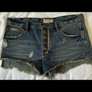 Free People Jean Shorts